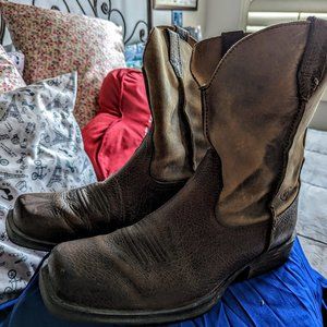 Ariat Men's Rugged Square Toe Western Style Boots-Work Boots US Mens Size 12 D